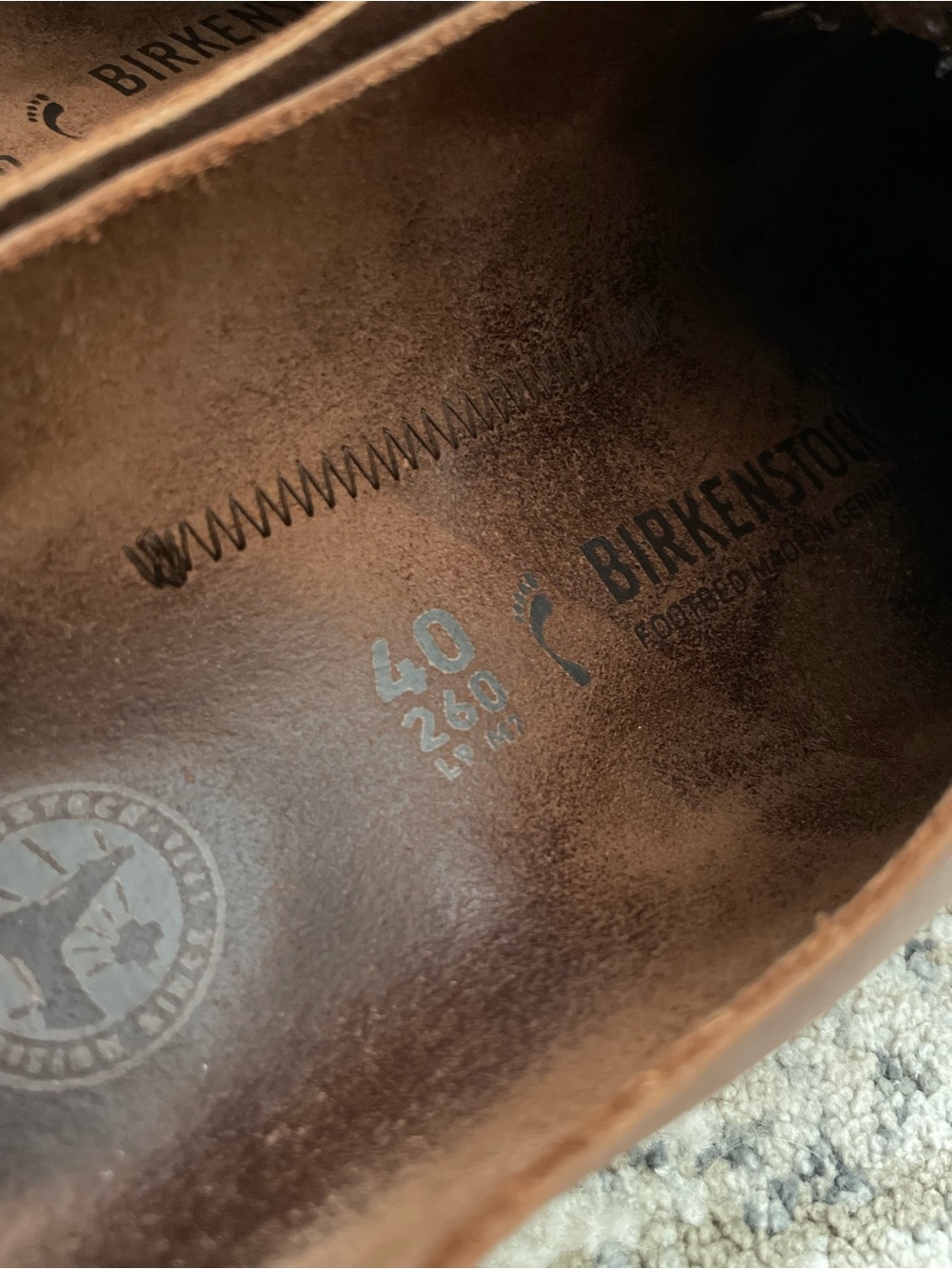 Birkenstock Buckley Vintage Roast Leather Mule Clog 40 Size 9 Burgundy - Picture 7 of 9